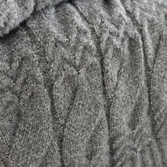 Bianca Grey Cosy Soft Cable Knit Blanket Throw