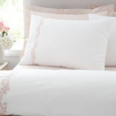 Bianca Camille Pink Embroidered Floral 200TC Cotton Duvet Set