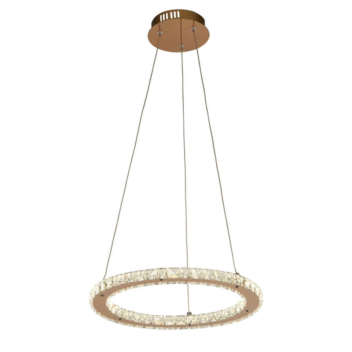 Copper LED Ring Pendant Ceiling Light