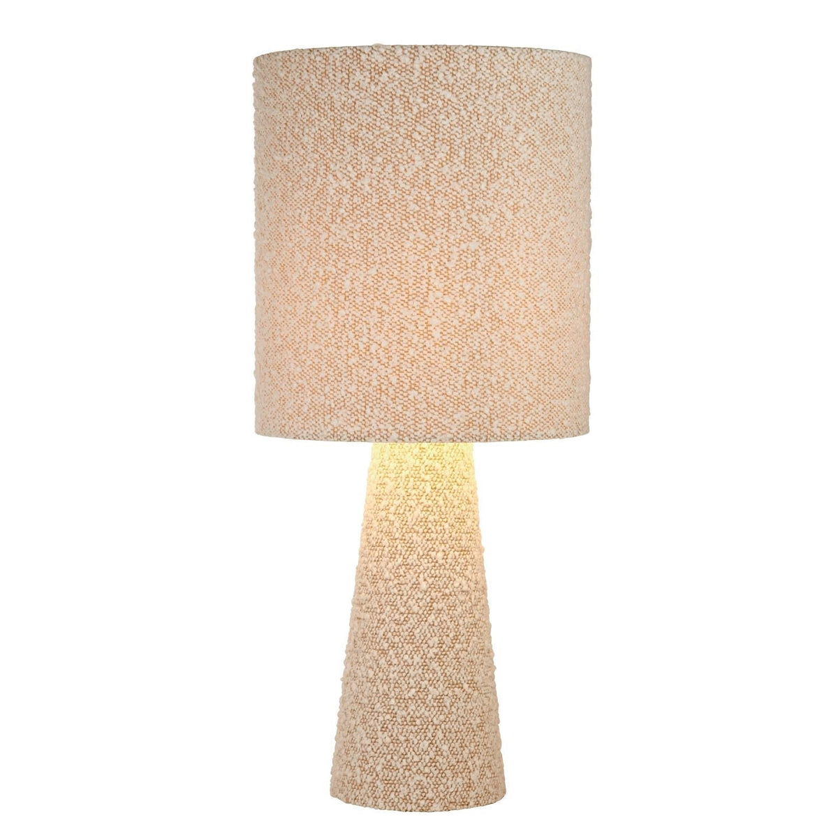 Cream Boucle Fabric Table Lamp