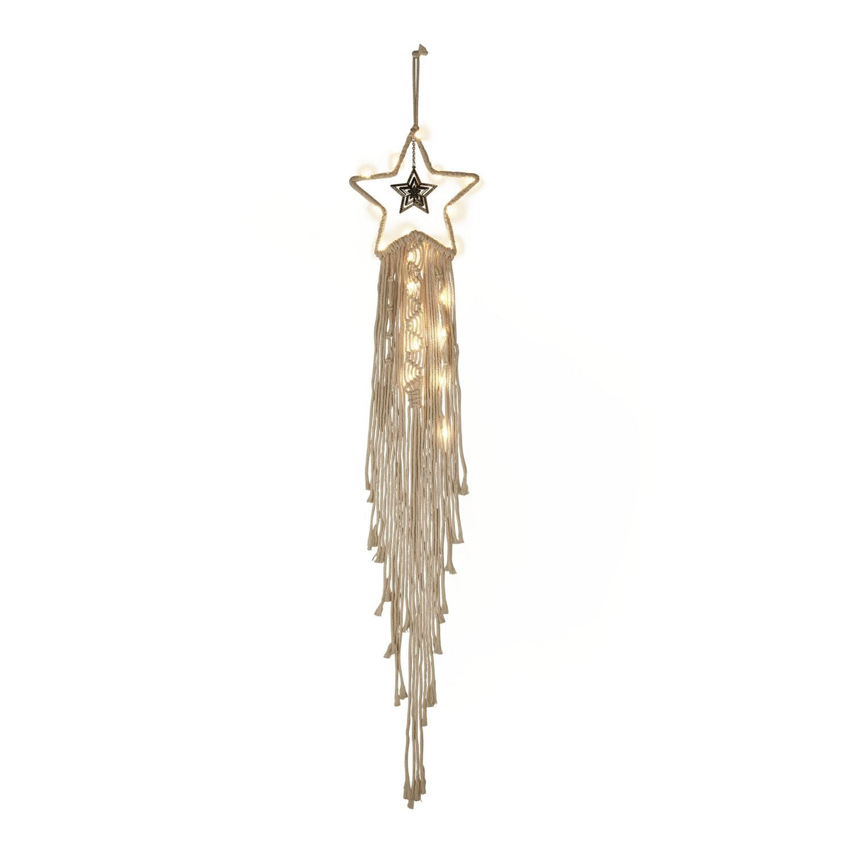 Macrame Battery Powered Light Up Dream Catcher