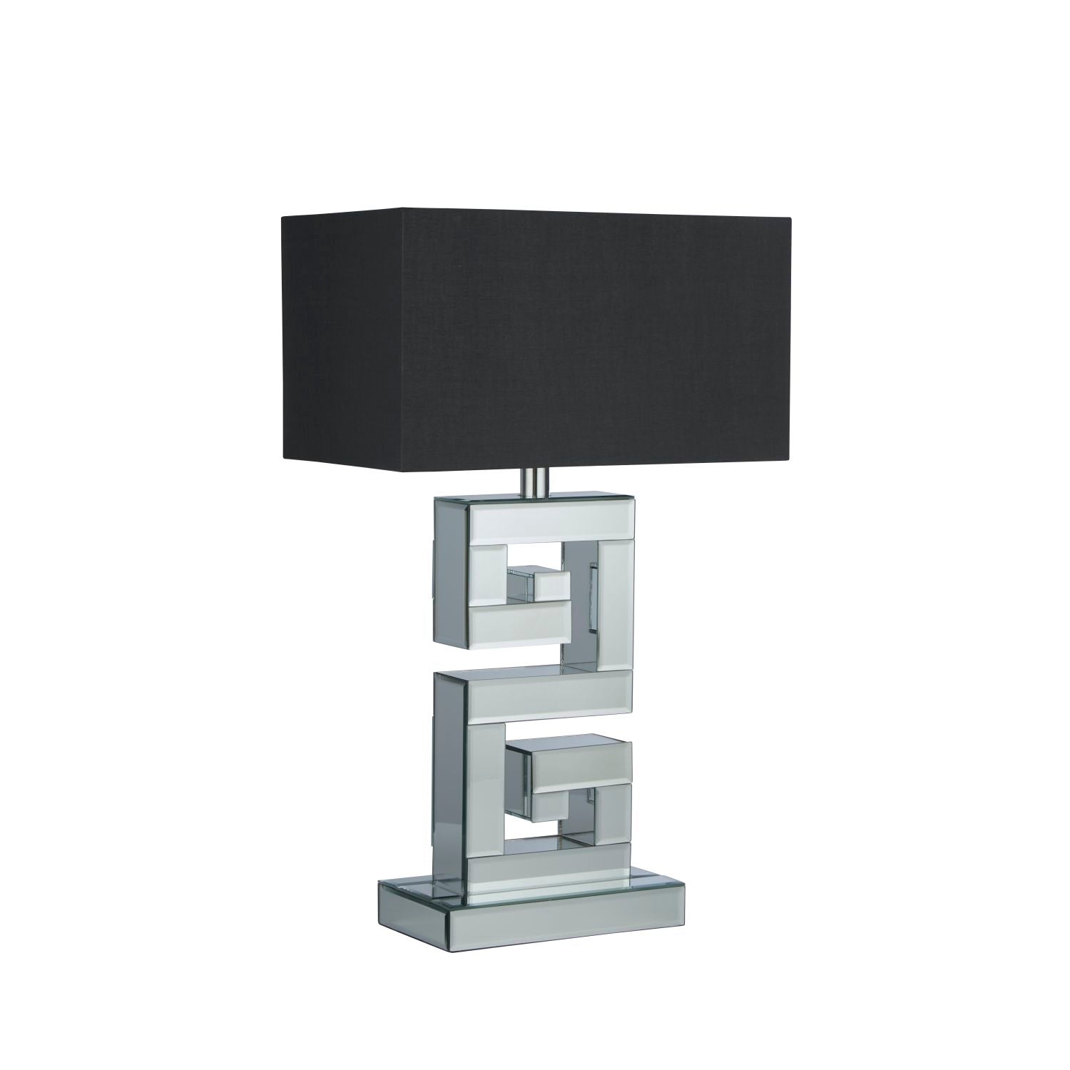 Mirror Table Lamp with Grey Shade