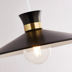 Noir Eclipse Black and Brass Easy Fit Light Shade