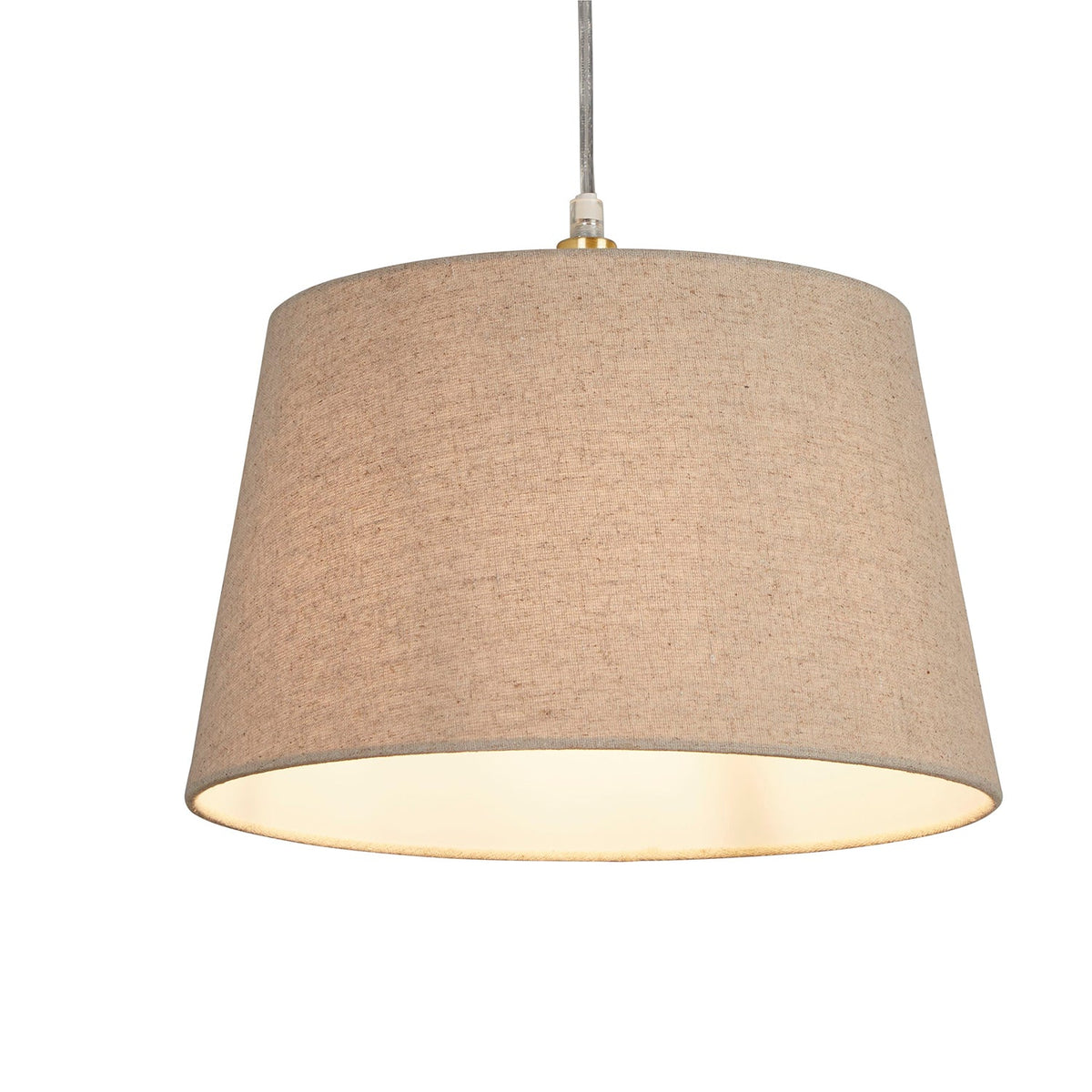 Oakfield Natural Linen Tapered Easy Fit Drum Light Shade