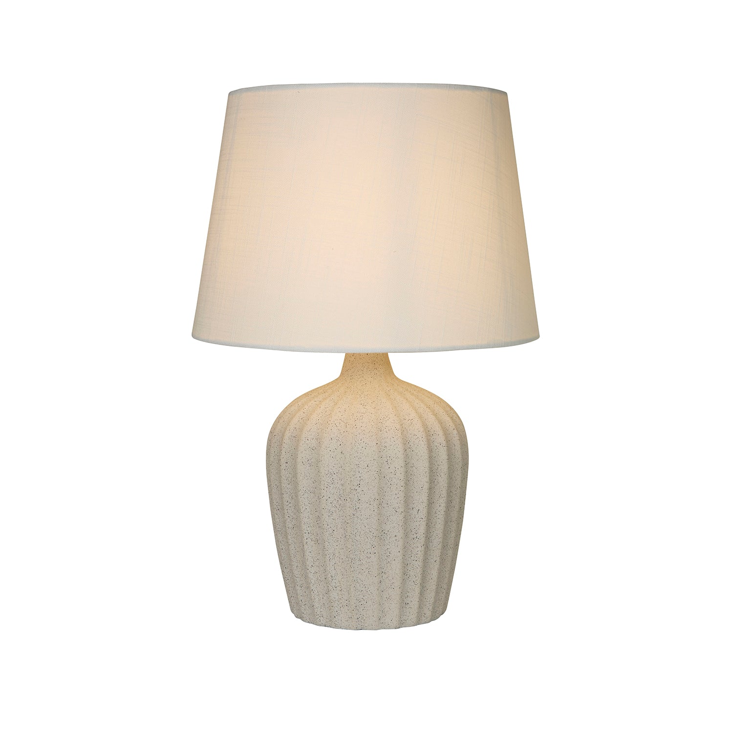 Sandstone Soft Sandstone Ribbed Ceramic Table Lamp