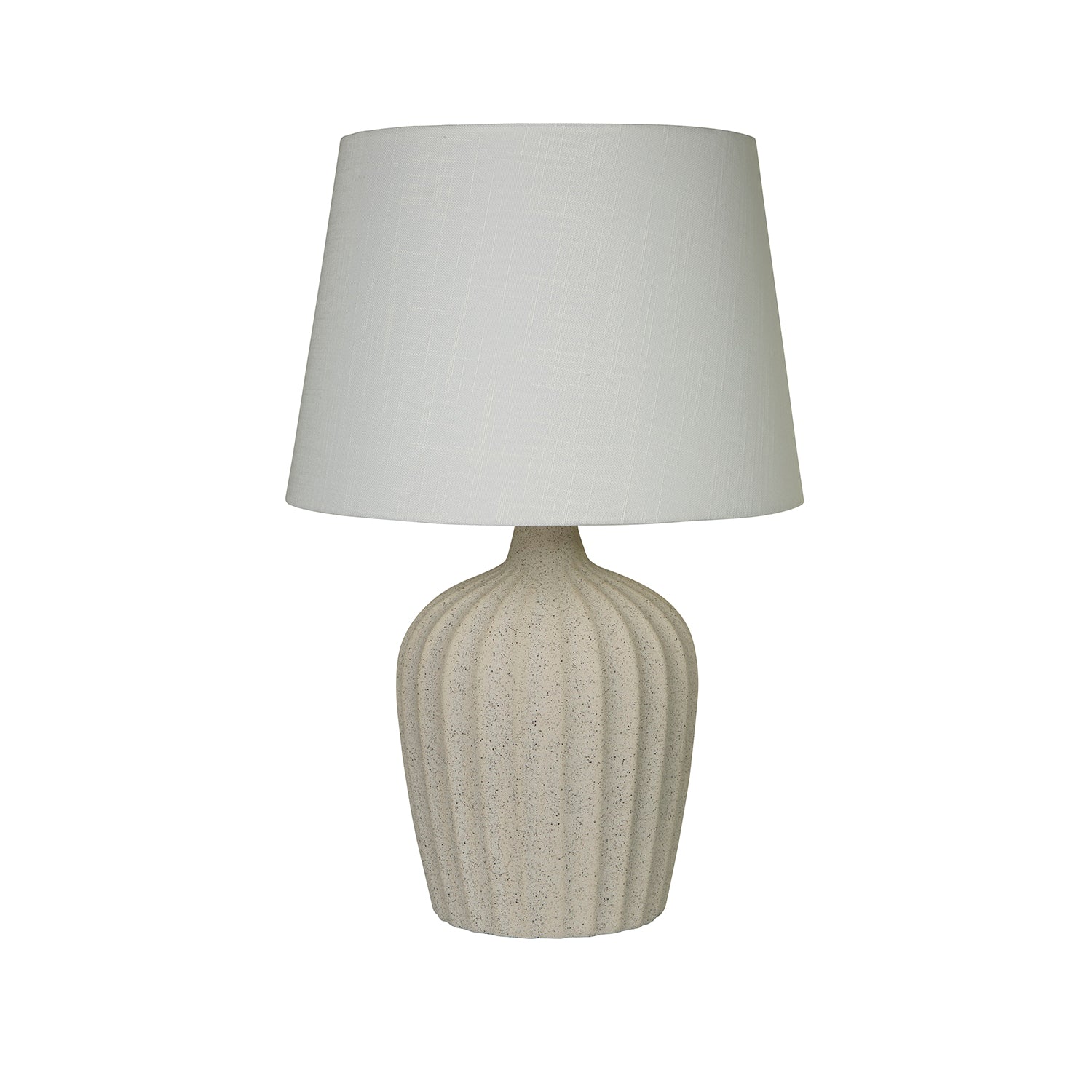 Sandstone Soft Sandstone Ribbed Ceramic Table Lamp