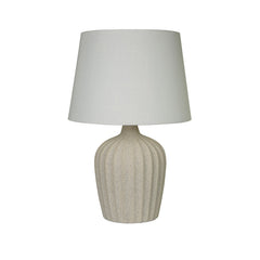 Sandstone Soft Sandstone Ribbed Ceramic Table Lamp