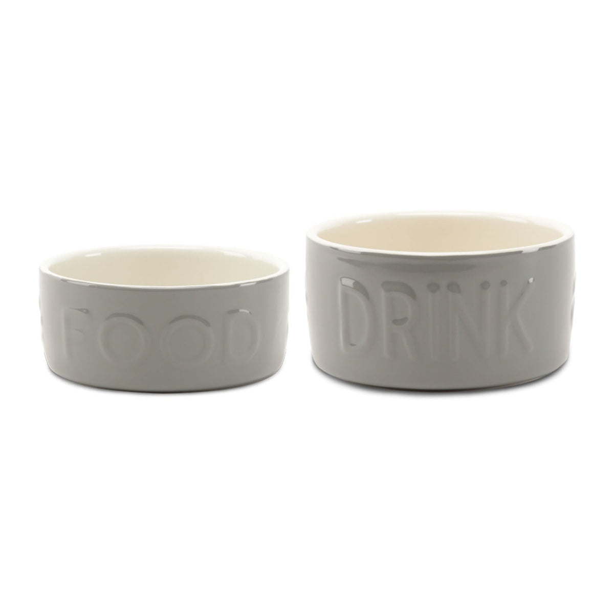Scruffs Grey Classic Large Food & Drink Dog Bowl Set
