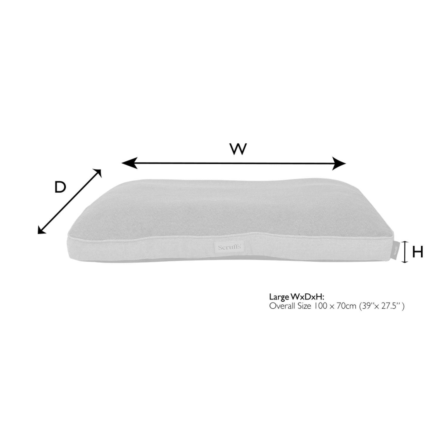 Scruffs Harvard Graphite Grey Memory Foam Orthopeadic Dog Mattress
