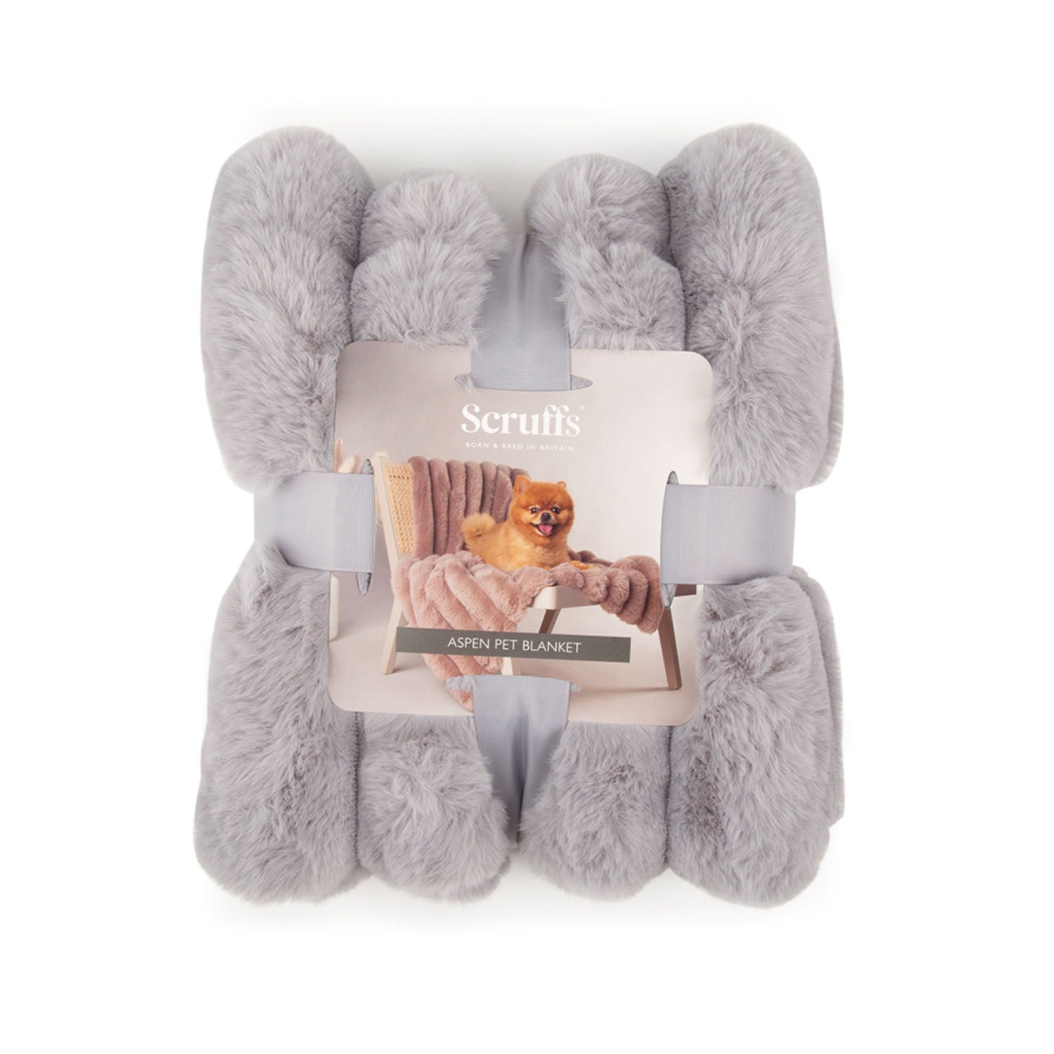Scruffs Aspen Grey Faux Fur Pet Blanket