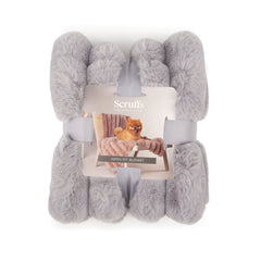 Scruffs Aspen Grey Faux Fur Pet Blanket