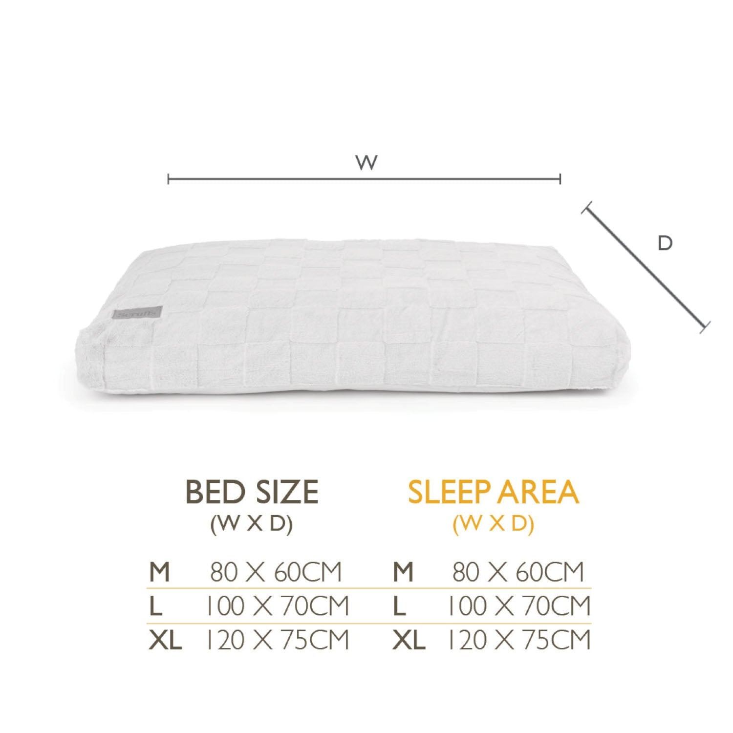Scruffs Oxford Tan Orthopaedic Pet Mattress