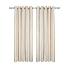 Aura Cream Jacquard Eyelet Curtains