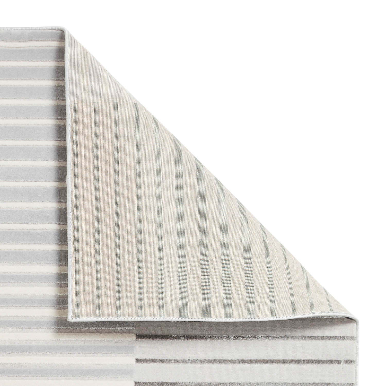 Apollo 2681 Grey/Green Stripe Rug