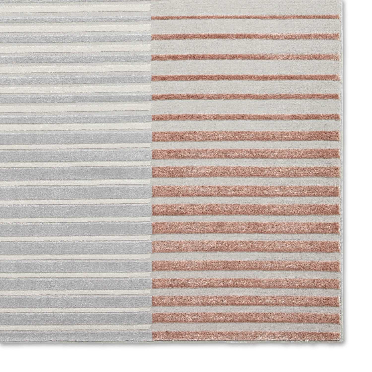 Apollo 2681 Grey/Rose Stripe Rug