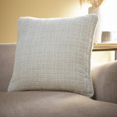 Alba Ivory Chenille Cushion (43cm x 43cm)