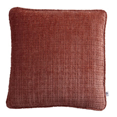 Alba Terracotta Chenille Cushion (43cm x 43cm)