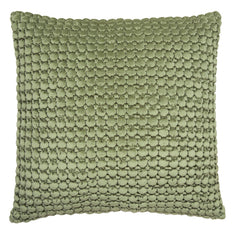Bobble Olive Large Velvet Cushion (55cm x 55cm)