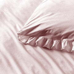 Cassia Frill Lavender 100% Cotton Duvet Set