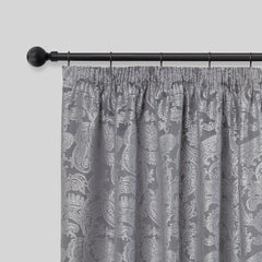 Matt Black Ball Extendable Curtain Pole with Rings
