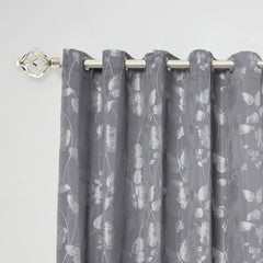 Brushed Silver Bird Cage Extendable Curtain Pole