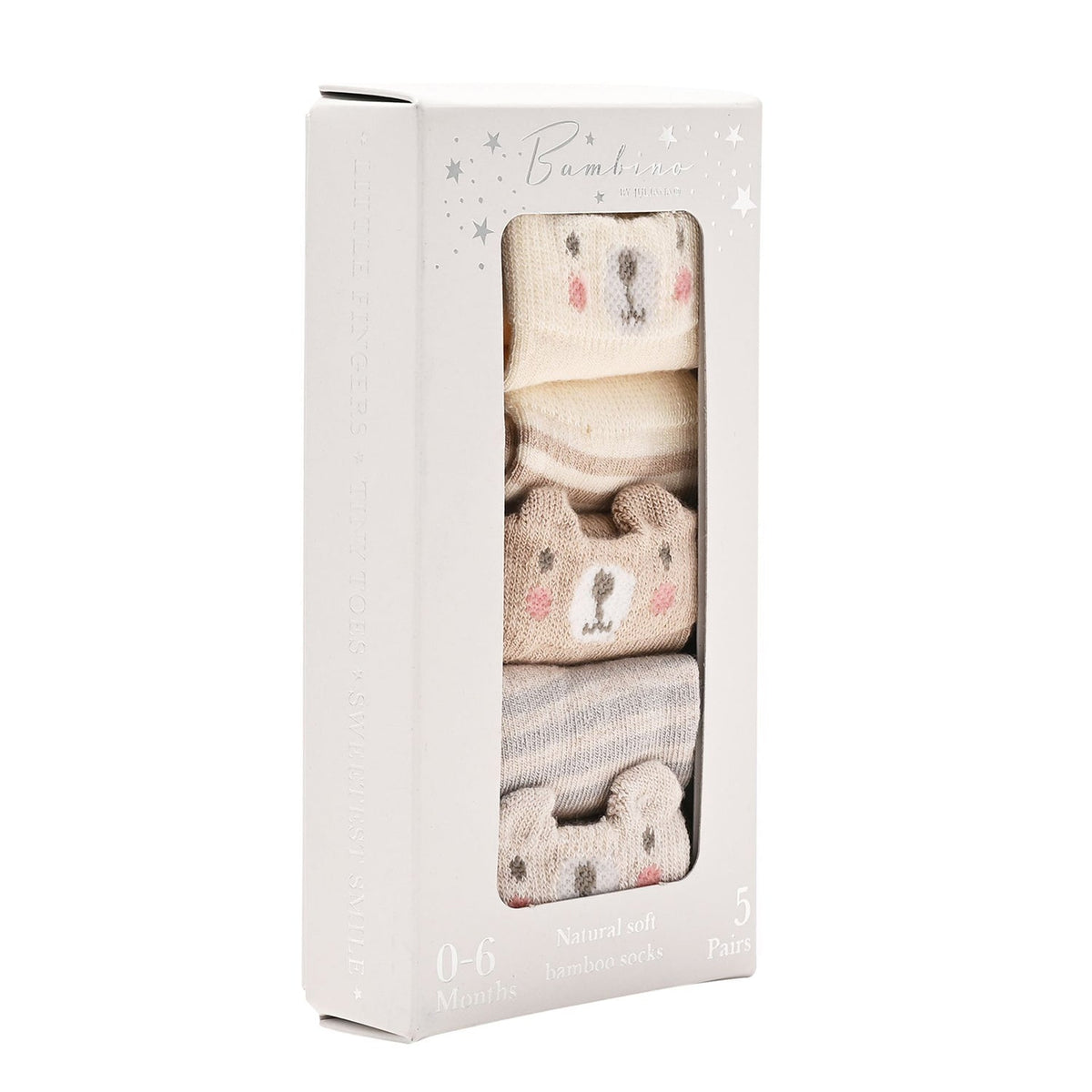 Bambino Bear Socks (Gift Pack of 5)