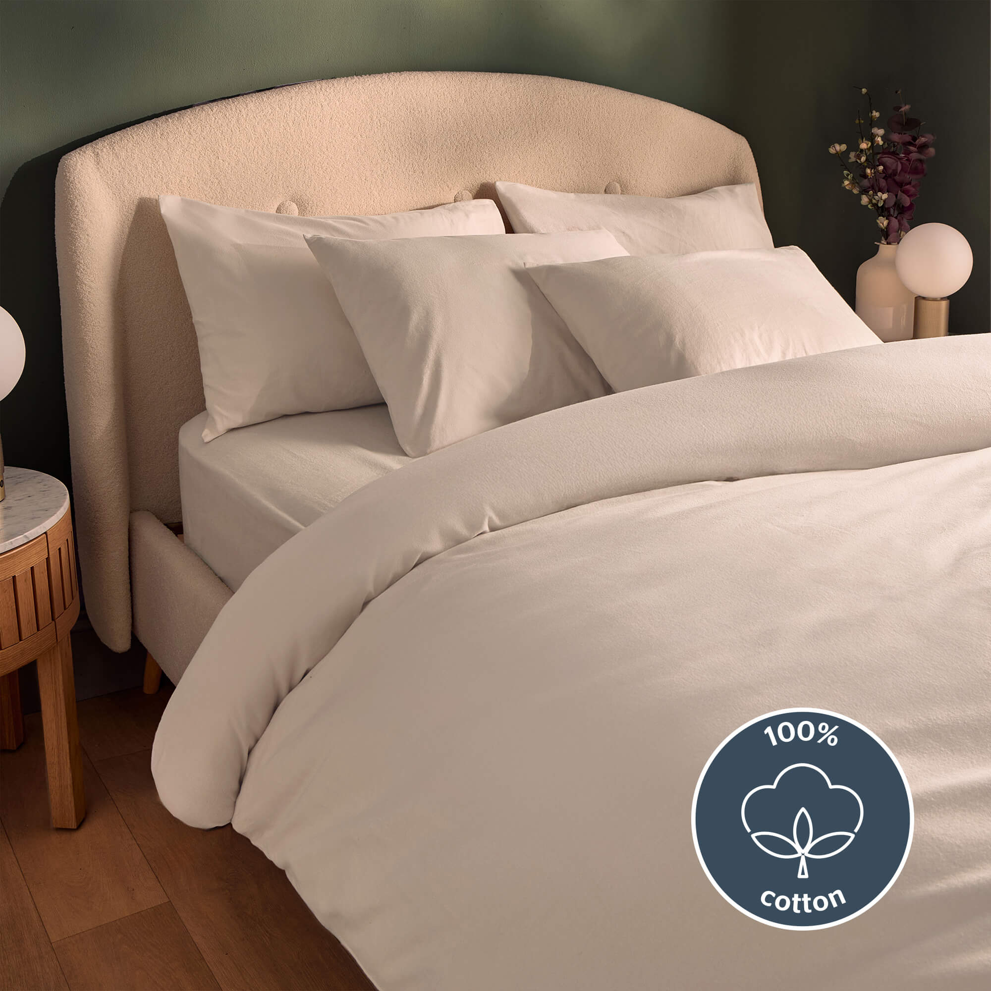 Silentnight Natural Brushed Cotton Duvet Set