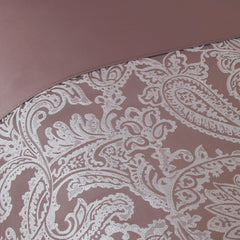 Duchess Blush Pink Embellished Jacquard Duvet Set