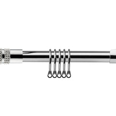 Chrome Diamante Extendable Curtain Pole with Rings