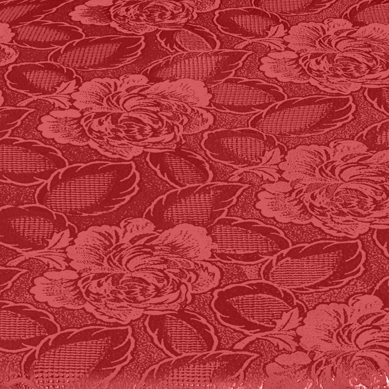 Damask Rose Red Jacquard Table Cloth