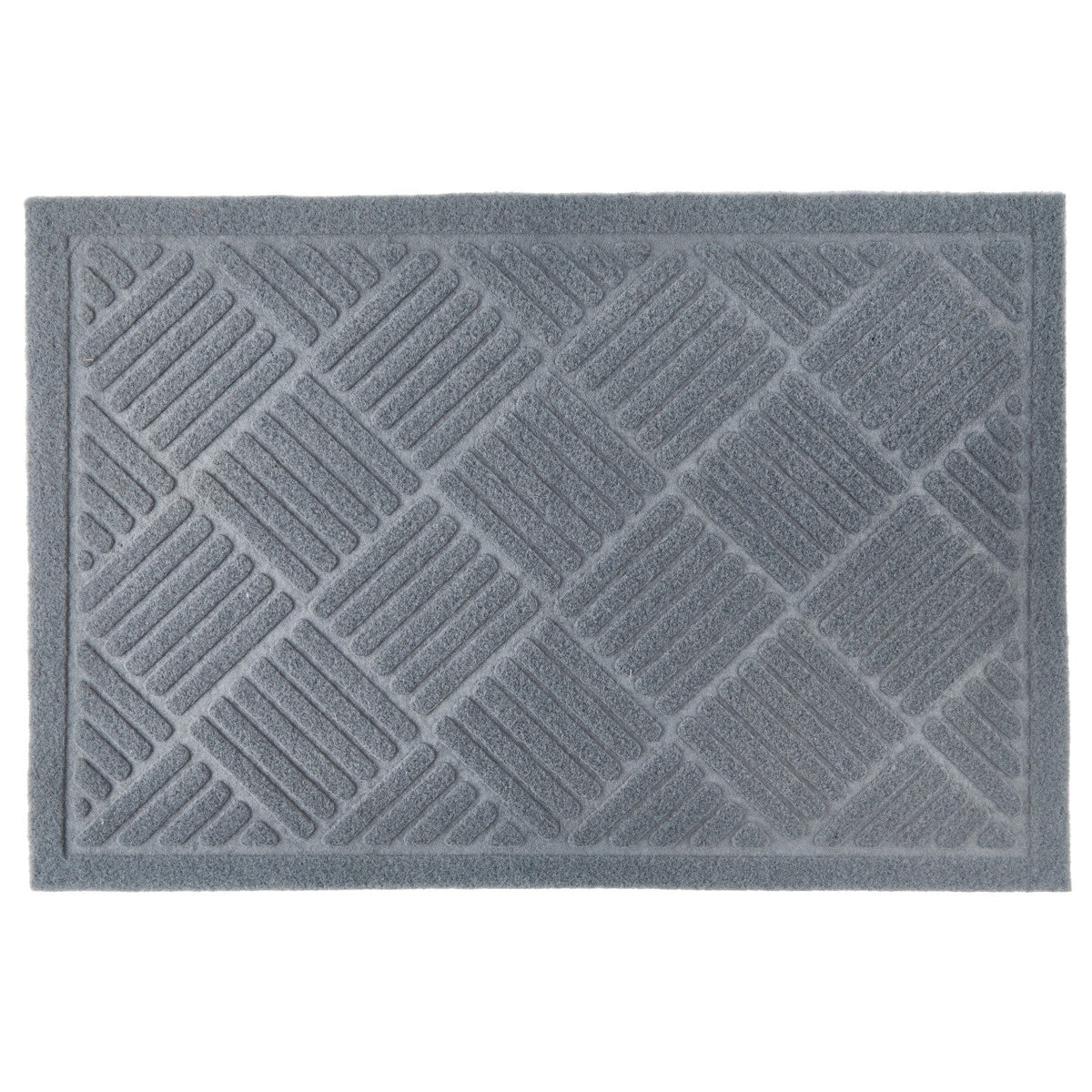 Cross Hatch Easy Care Absorbent Doormat in Grey