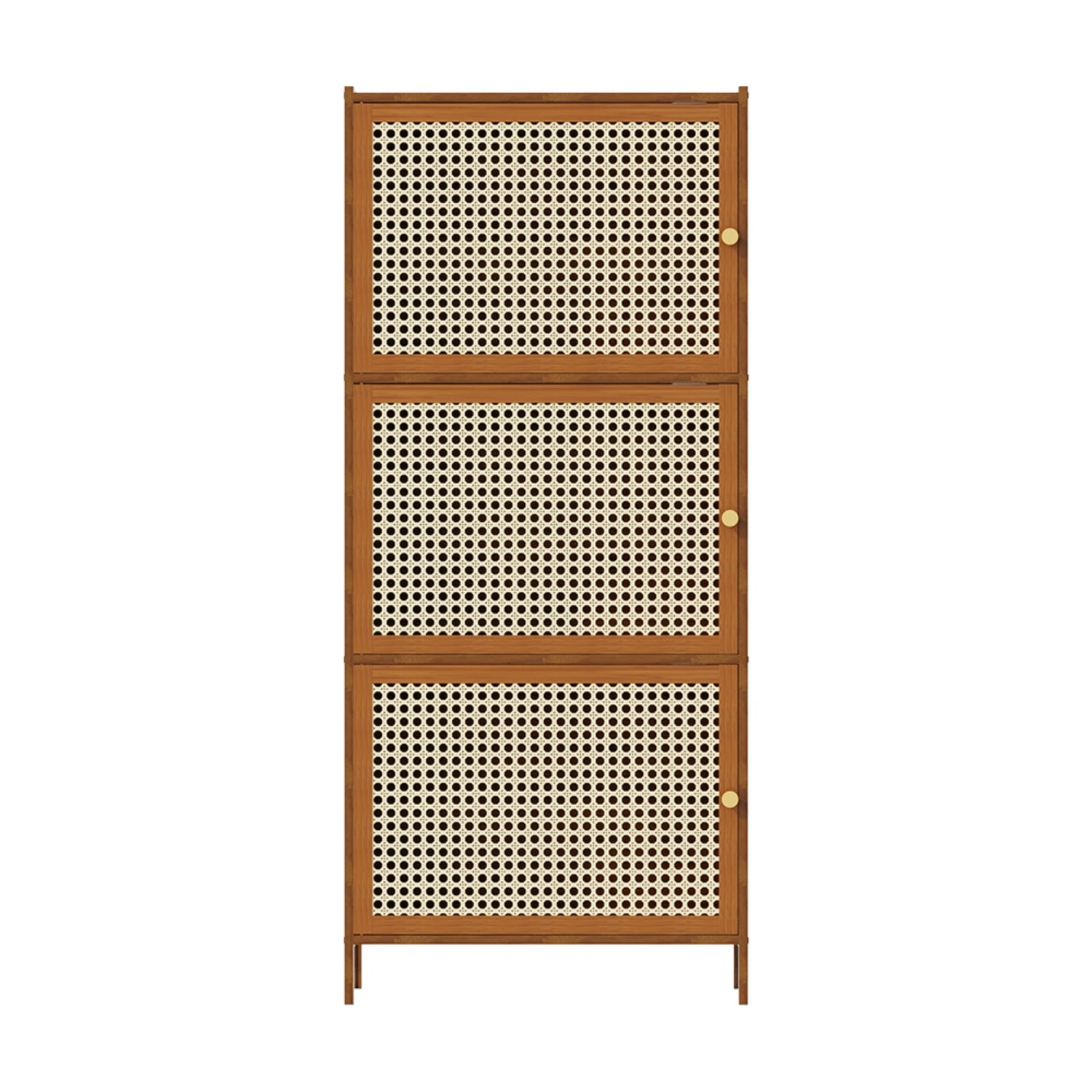 3-Tier Faux Rattan Bookcase