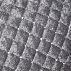 Glamour Silver Quilted Sequin Velvet Duvet Set