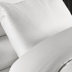 Grosvenor White 1000 Thread Count Pin Stripe Duvet Set