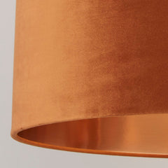 Burnt Orange Velvet Light Shade (30cm)