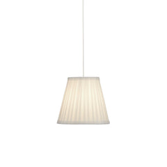 Off White Pleated Faux Silk Light Shade (20cm)