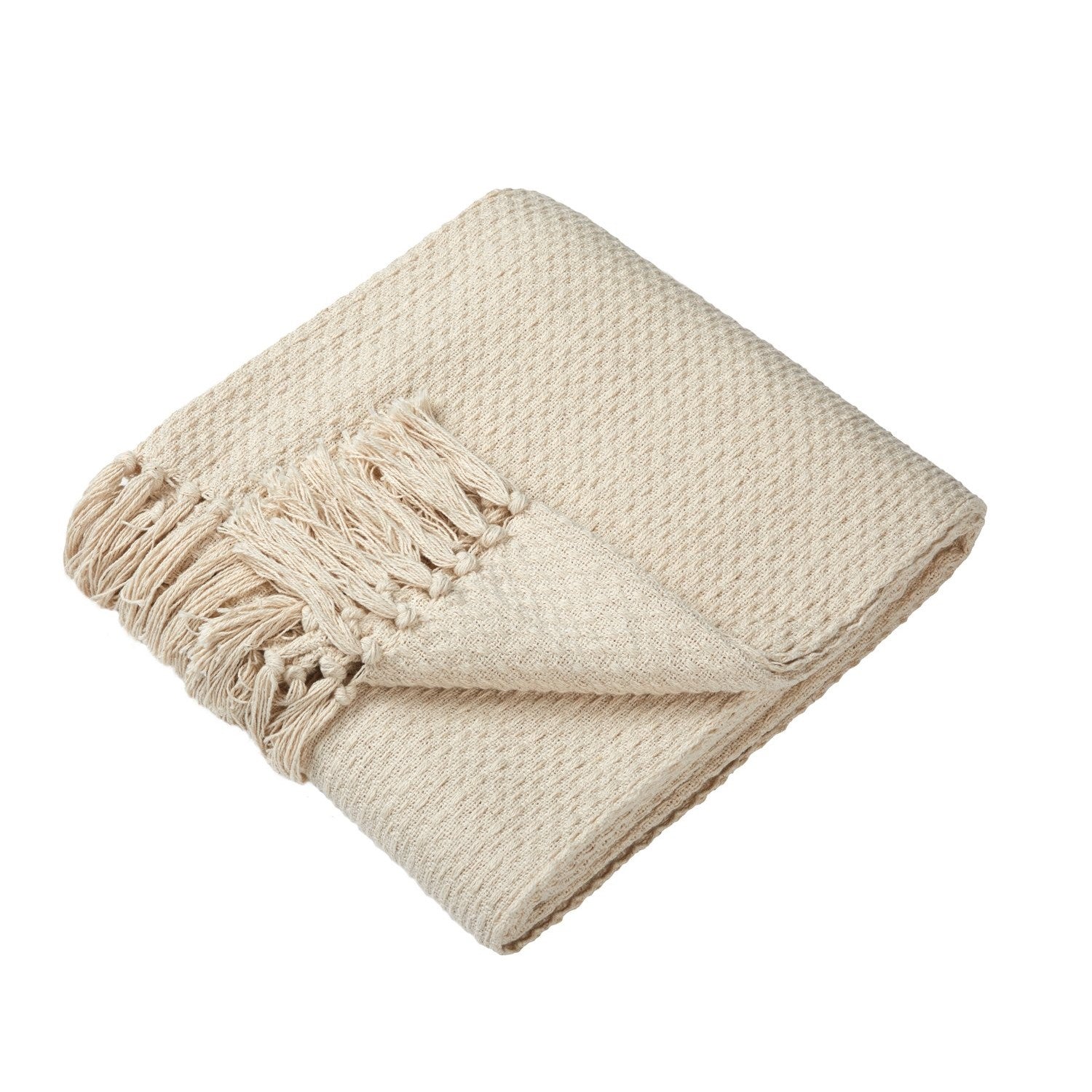 Hayden Cream Cotton Throw (130cm x 180cm)