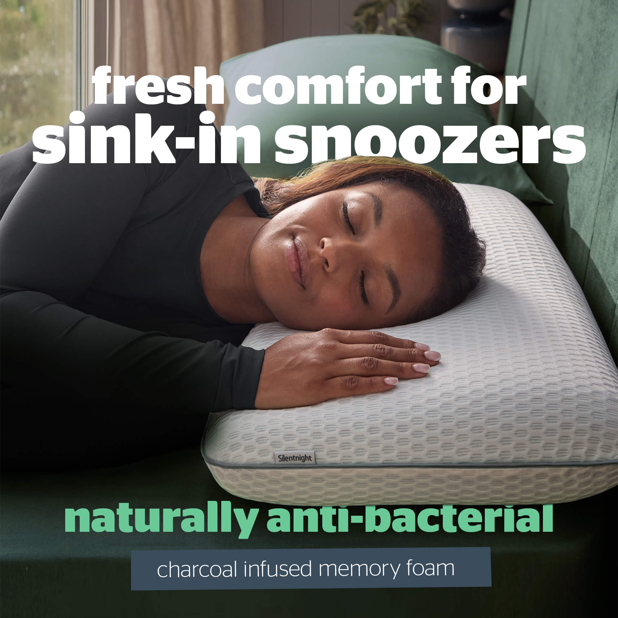Silentnight Impress Memory Foam Carbon Anti Allergy Pillow