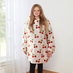 Cherries Oversized Fleece Hoodie