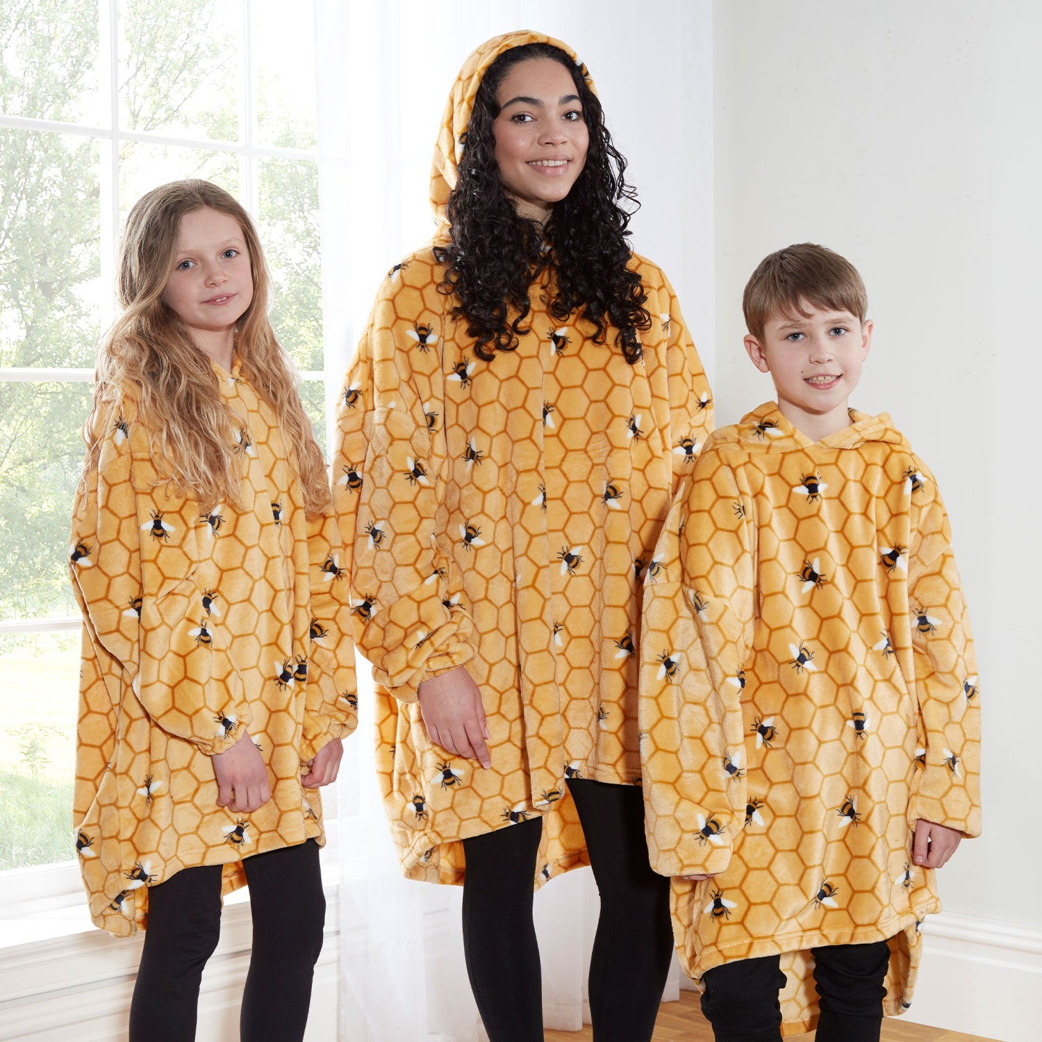 Bee Ochre Yellow Oversized Fleece Hoodie