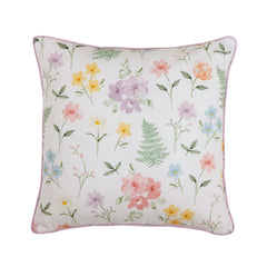 Isobel Pastel Floral Canvas Cushion (43cm x 43cm)
