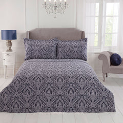Regency Navy Luxury Cotton Rich Jacquard Duvet Cover