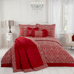 Regency Red Rope Detail Jacquard Boudoir Cushion (50cm x 30cm)