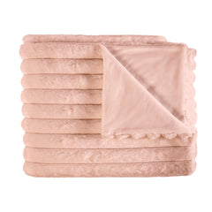 Fairmont Blush Luxury Faux Fur Throw (130cm x 200cm)
