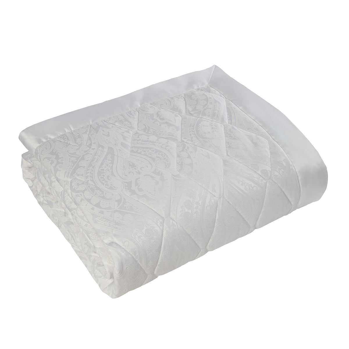 Regency White Quilted Jacquard Bedspread (260cm x 260cm)