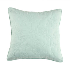 Lottie Soft Green Luxury Quilted Filled Square Cushion