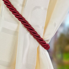 Knightsbridge Red Wine Rope Tiebacks (Pair)