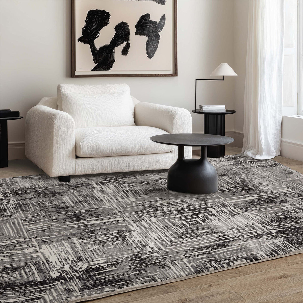 Kuza Portrait Grey Rug