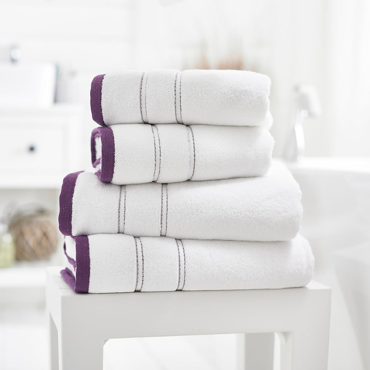 Lobster Creek Delamere Purple Towels