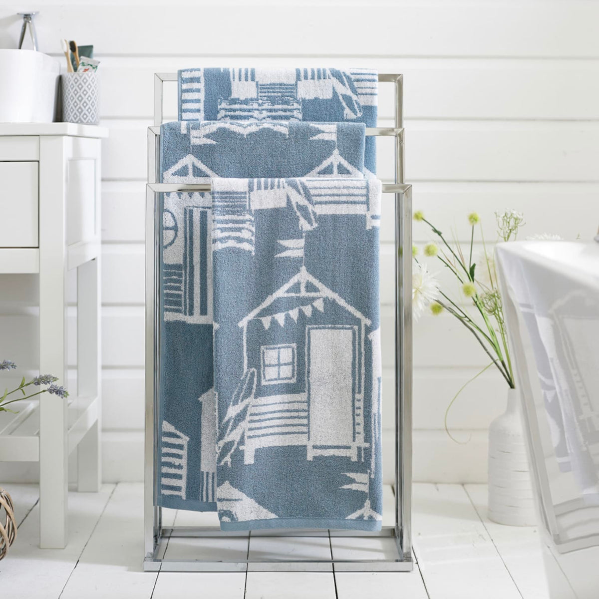 Lobster Creek Kings Parade Chambray Blue Towels
